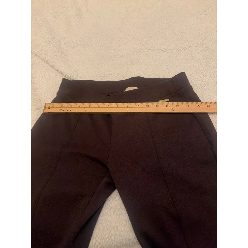 Michael Michael Kors Womens Brown Front Seam Pull On Leggings Size M Gold Logo